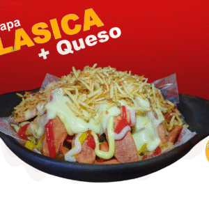 Salchipapa Clásica + Queso